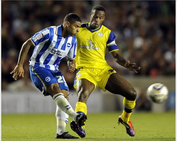 Brighton v Sheffield Wednesday... Owls Jose Semedo closes down Albions Liam Bridcutt