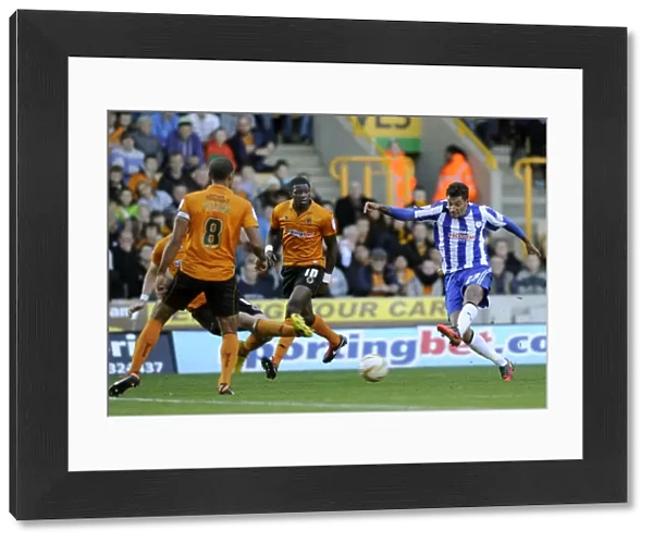 Wolverhampton Wanderers v Sheffield Wednesday... Owls jay Bothroyds fires in a shot