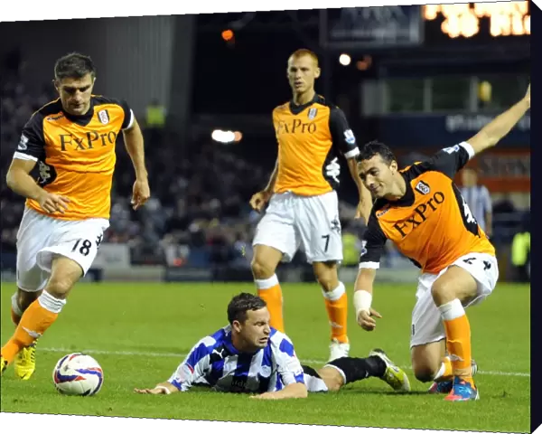 Sheffield Wednesday v Fulham... Penalty... Owls Chris Maguire brought down for the penalty