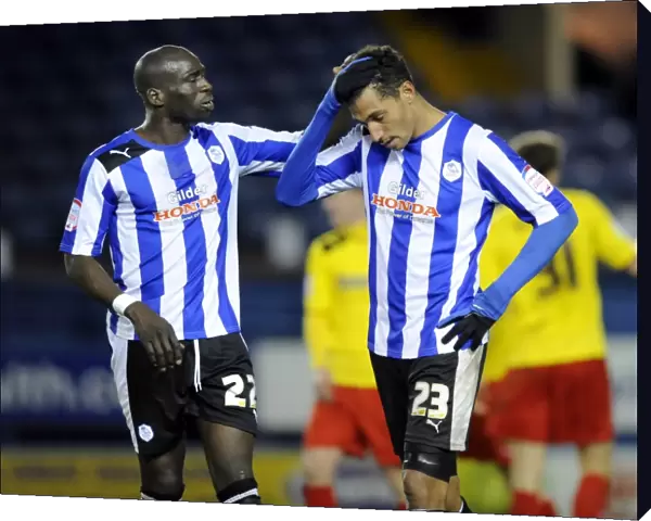 Sheffield Wednesday v Watford... Jay Bothroyd with Mamady Sidibe