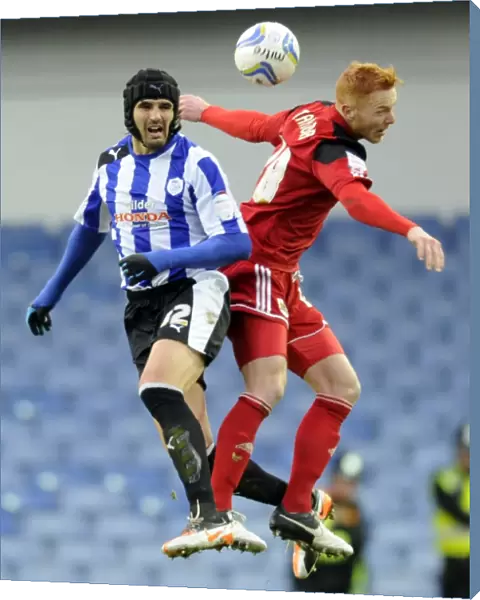 Sheffield Wednesday v Bristoil City... Miguel Llear with Citys Neil Danns