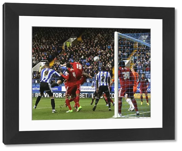Sheffield Wednesday v Bristoil City... GOAL... Miguel Llera heads home