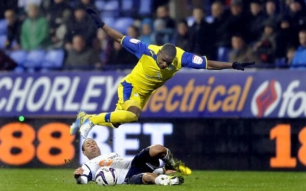 Bolton Wanderers v Sheffield Wednesday... Owls Jeremy Helan goes flying after tackled