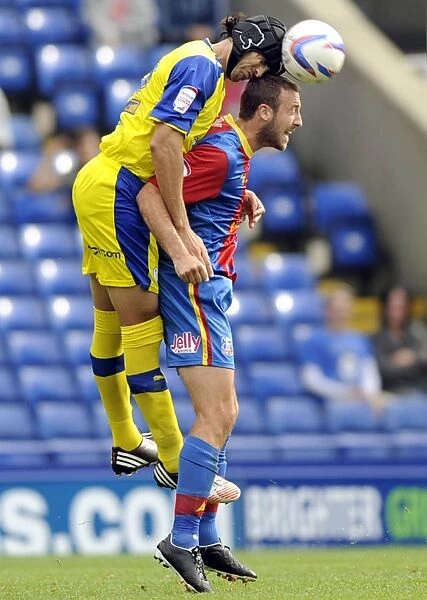 Crystal Palace v Sheffield Wednesday... Owls Miguel Llear beats Palaces two goal Glenn Murray