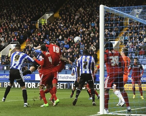 Sheffield Wednesday v Bristoil City.....GOAL...Miguel Llera heads home