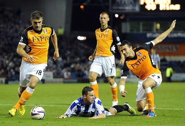Sheffield Wednesday v Fulham... Penalty... Owls Chris Maguire brought down for the penalty