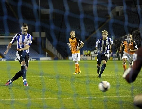 Sheffield Wednesday v Fulham.....GOAL.....Gary Madine hits home the match winner from the penalty spot