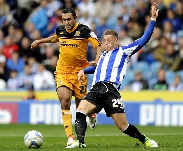 Sheffield Wednesday v Hull City... Ross Barkley with Ahmed Elmohamady
