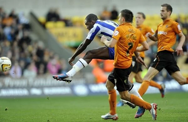 Wolverhampton Wanderers v Sheffield Wednesday... Owls Michail Antonio fires in a shot