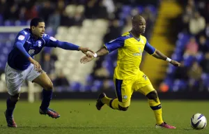 Birmingham City v Sheffield Wednesday... Owls Leroy lita gets away from Citys Curtis