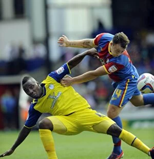 Images Dated 1st September 2012: C.Palace v Owls... Jermaine Johnson with Palaces Jonathan Parr