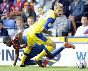 Images Dated 1st September 2012: Crystal Palace v Sheffield Wednesday... Owls Daniel Jones beats Palaces Wilfried Zaha