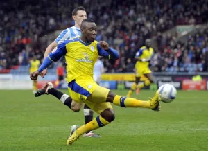 Huddersfield Town v Sheffield Wednesday... Owls sub Jermaine Johnson with a late effort