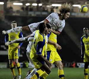 MK Dons vs SWFC ( Replay) January 15th 2013 Collection: MK Dons v Sheffield Wednesday... Dons Man of the Match Alan Smith all over the Owls