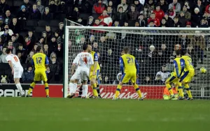 MK Dons v Sheffield Wednesday... Dons second goal