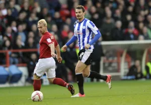 Notts Forest v Sheffield Wednesday... Nejs Pecnik with Simon Gg=illett