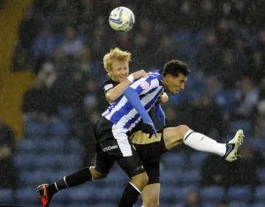 Owls v Leicester... Jay Bothroyd with Zak Whitehead