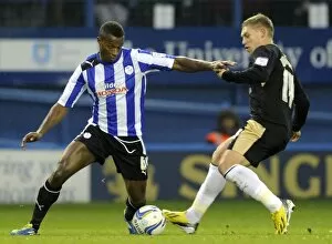 Images Dated 24th November 2012: Owls v Leicester... Jose semedo with Martyn Waghorn