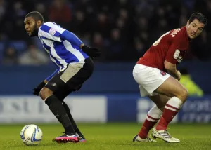 Sheffield Wednesday v Charlton... Reda Johnson with Yann Kermorgant