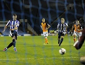 Images Dated 28th August 2012: Sheffield Wednesday v Fulham... GOAL... Gary Madine hits home the match winner from the penalty spot