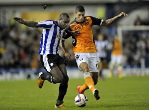 Images Dated 28th August 2012: Sheffield Wednesday v Fulham... Owls Michail Antonio with Fulhams Matthew Briggs