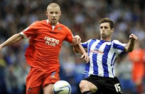 SWFC vv Millwall August 25th 2012 Collection: Sheffield Wednesday v Millwall... Owls Rodri challenges Alan Dunne
