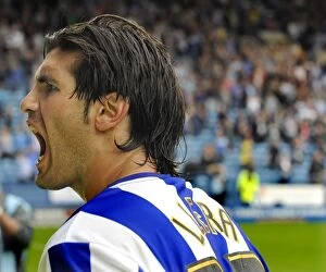 Images Dated 25th August 2012: Sheffield Wednesday v Millwall... Owls two goal hero Miguel Llera