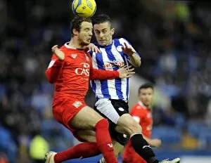 SWFC vs MK Dons January 5th 2013 Collection: Sheffield Wednesday v MK Dons... Owls David Prutton Shaun Williams