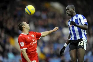 Sheffield Wednesday v MK Dons... Mamady Sidibe beats Anthony Kay