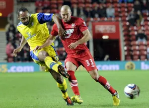 Sheffield Wednesday v Southampton... Owls Chris O Grady shoots past Saints Steve De Ridder