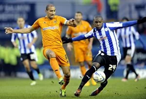SWFC vs Wolves January 19th 2013 Collection: Sheffield Wednesday v Wolves... Jeremy Helan gets away from Karl Henry