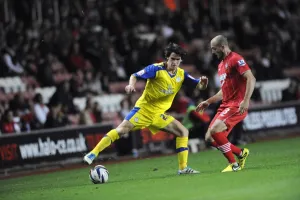 Southampton v Sheffield Wednesday... Kieran Lee with Saints Steve De Ridder