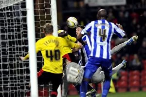 Images Dated 5th March 2013: Watford v Sheffield Wednesday... So close to a second goal Watford some how clear