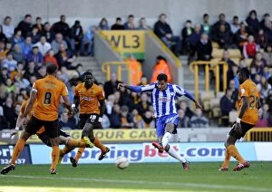 Wolves vs SWFC September 29th 2012 Collection: Wolverhampton Wanderers v Sheffield Wednesday... Owls jay Bothroyds fires in a shot